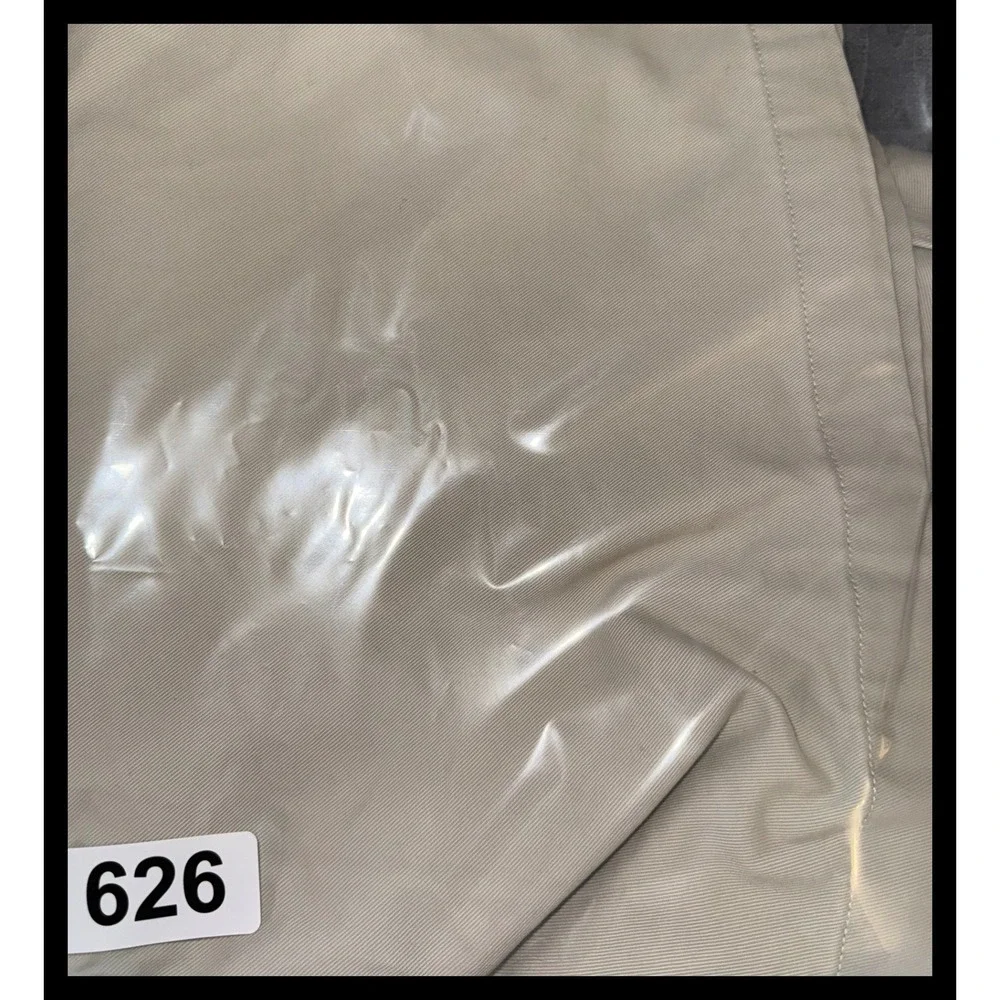 Nautica Rigger Chino Shorts Mens 36W Beige Pleated Classic Fit Cotton Preppy - Picture 8 of 8